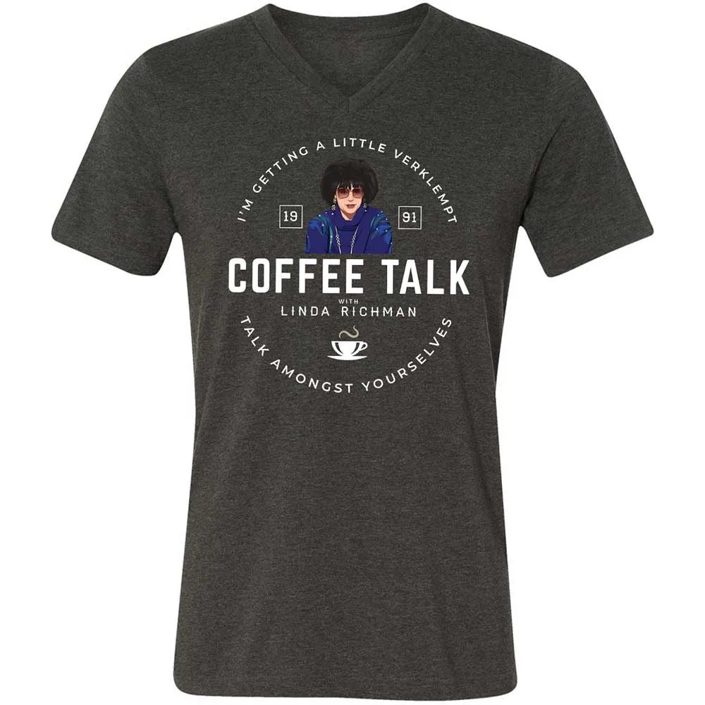 Coffee Talk with Linda Richman - Dark Grey Heather - 9