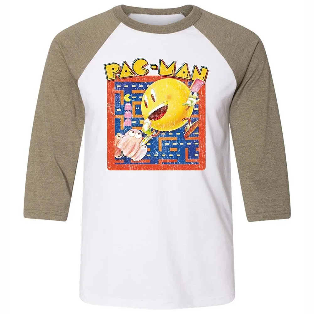 Unisex 3/4 Baseball Tee - 8XQQW4B5 - White/Heather Olive - 4