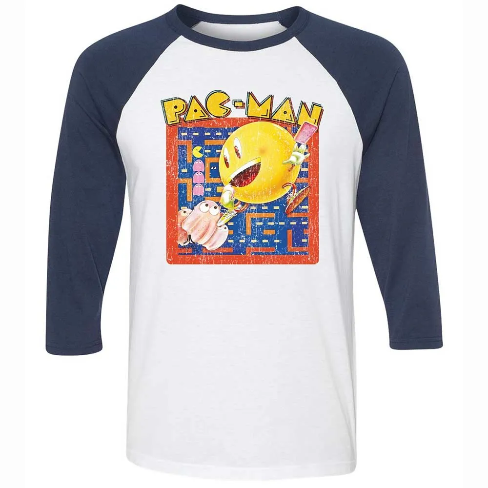 Unisex 3/4 Baseball Tee - 8XQQW4B5 - White/Navy - 8