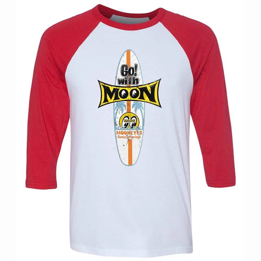 Unisex 3/4 Baseball Tee - R8AHKXFU - White/Red - 9
