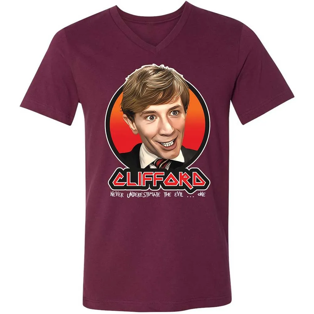 Unisex V-Neck T-Shirt - Q2BRM1JV - Maroon - 8