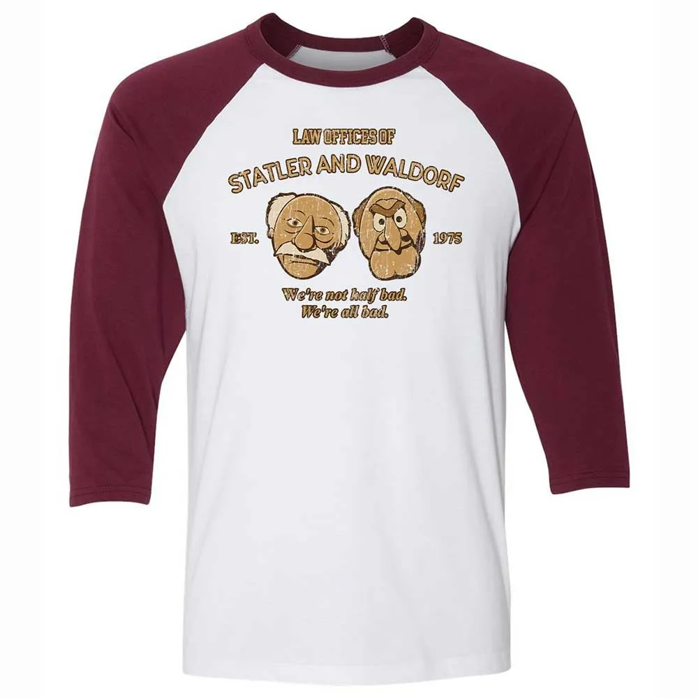 Unisex 3/4 Baseball Tee - B1F2XEC6 - White/Maroon - 7