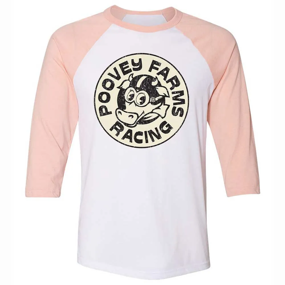 Unisex 3/4 Baseball Tee - JGSN6YJN - White/Heather Peach - 5