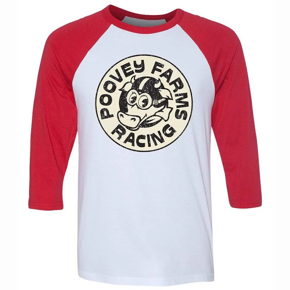 Unisex 3/4 Baseball Tee - JGSN6YJN - White/Red - 9