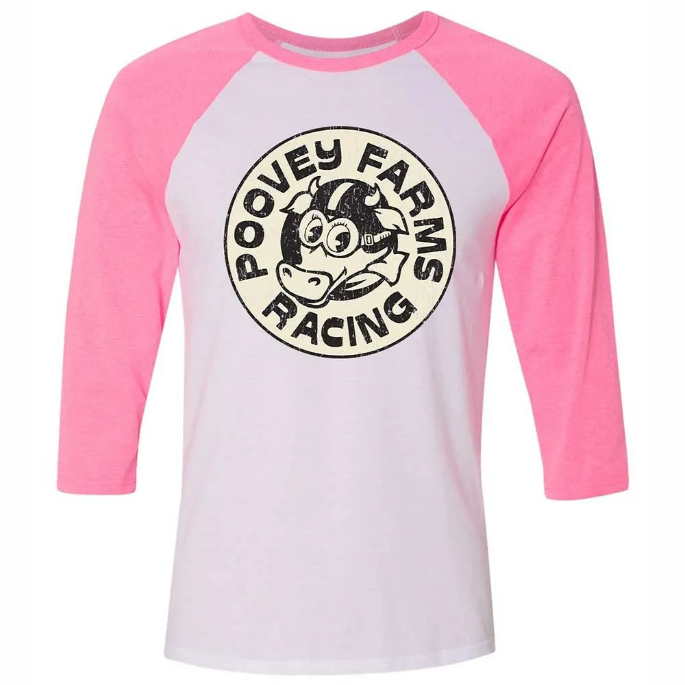 Unisex 3/4 Baseball Tee - JGSN6YJN - White/Neon Pink - 12