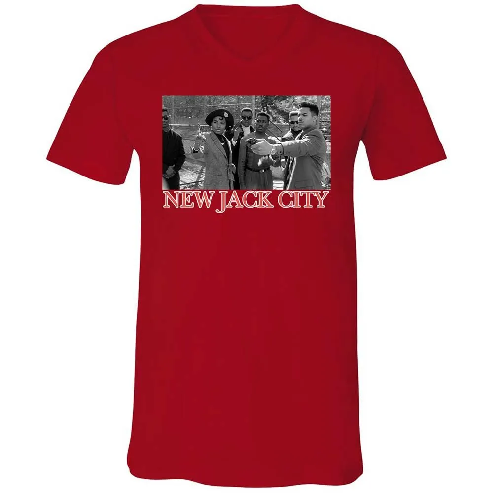 Unisex V-Neck T-Shirt - 27NNY9HS - Red - 6