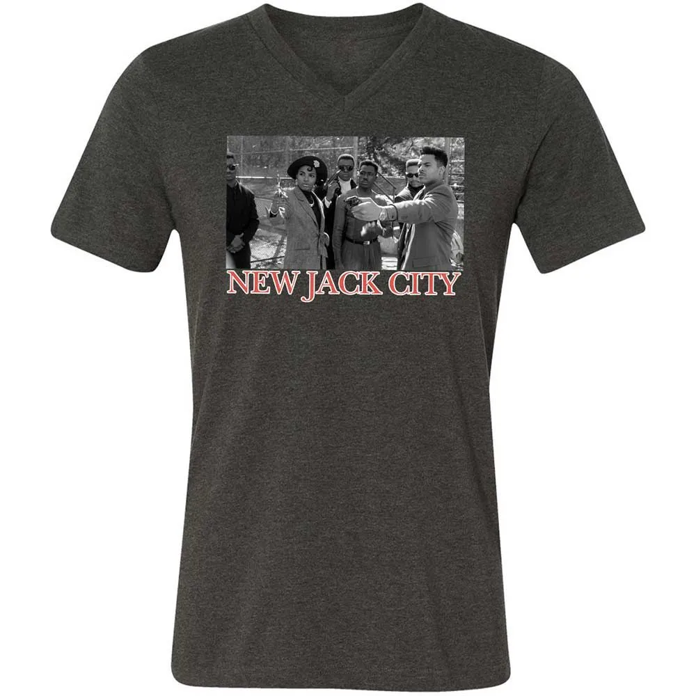 Unisex V-Neck T-Shirt - 27NNY9HS - Dark Grey Heather - 9