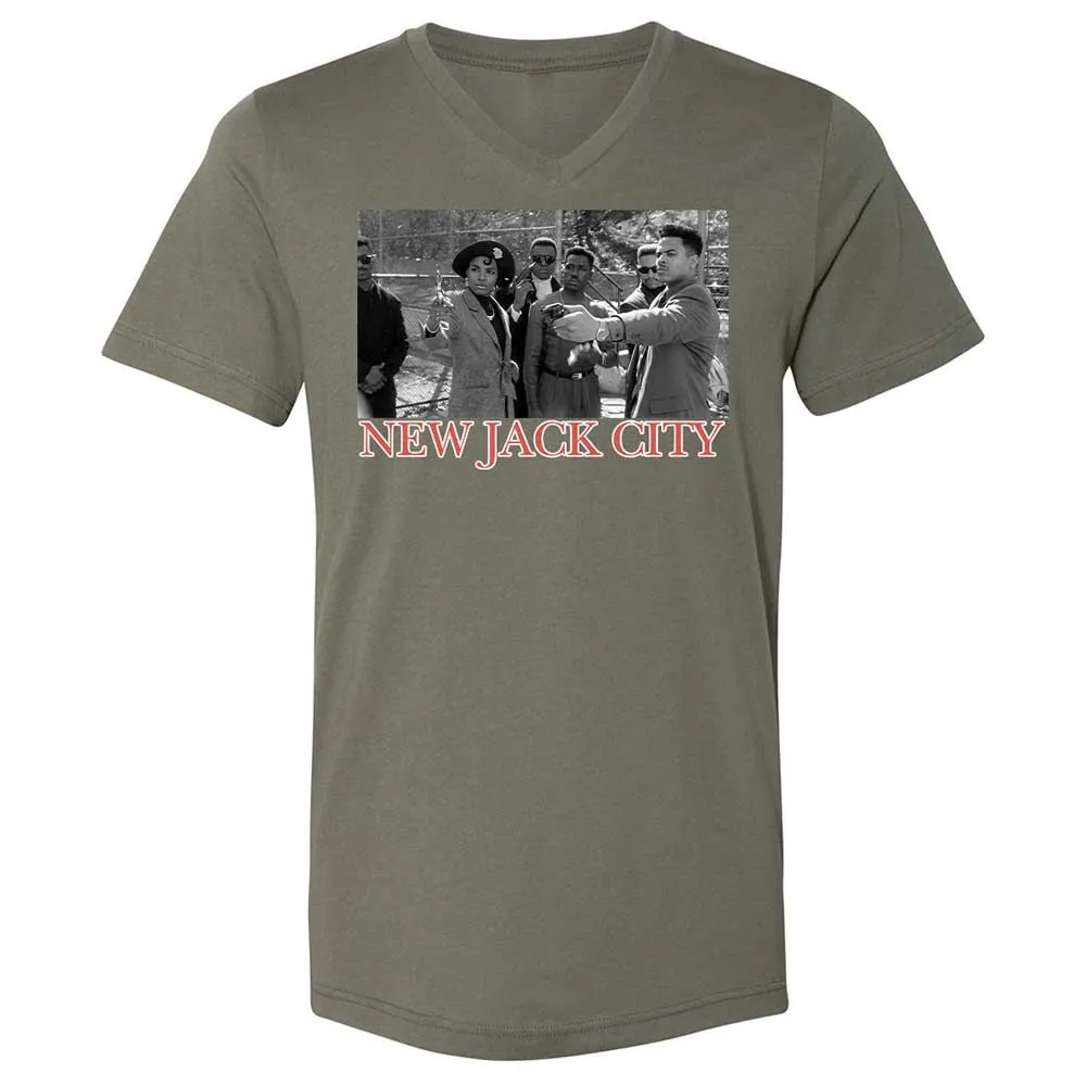 Unisex V-Neck T-Shirt - 27NNY9HS - Military Green - 11