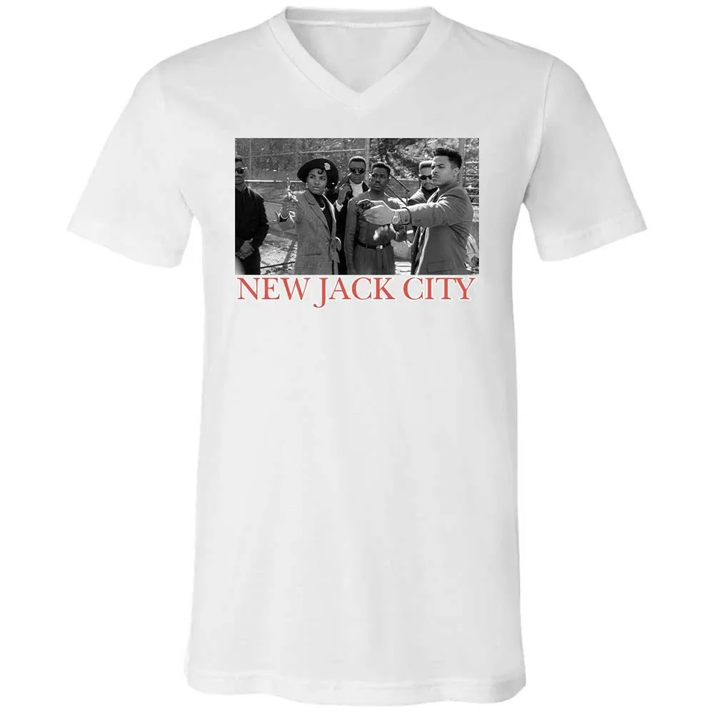 Unisex V-Neck T-Shirt - 27NNY9HS - White - 16