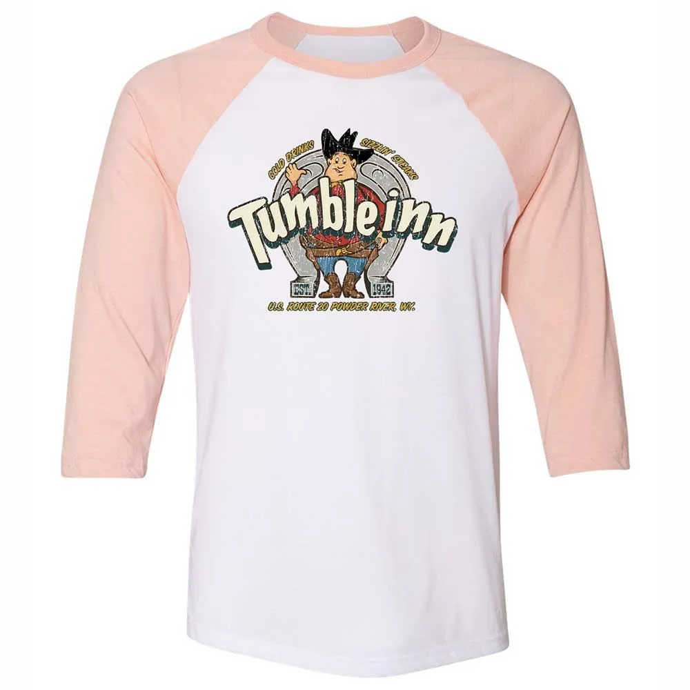 Unisex 3/4 Baseball Tee - LDLT6X67 - White/Heather Peach - 5