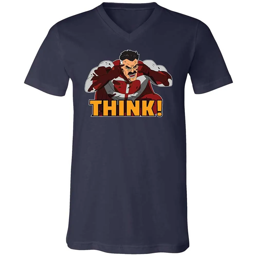 Unisex V-Neck T-Shirt - R68FZMJJ - Navy - 2