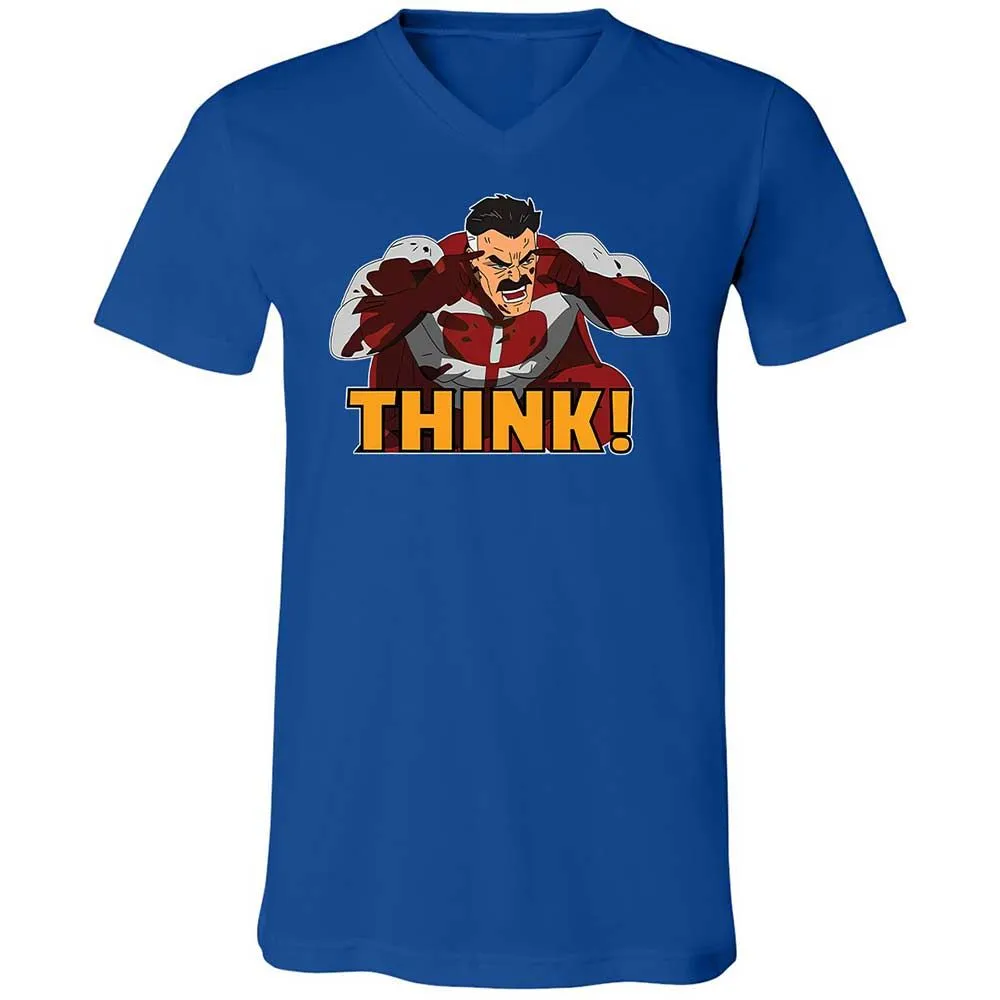 Unisex V-Neck T-Shirt - R68FZMJJ - True Royal - 4