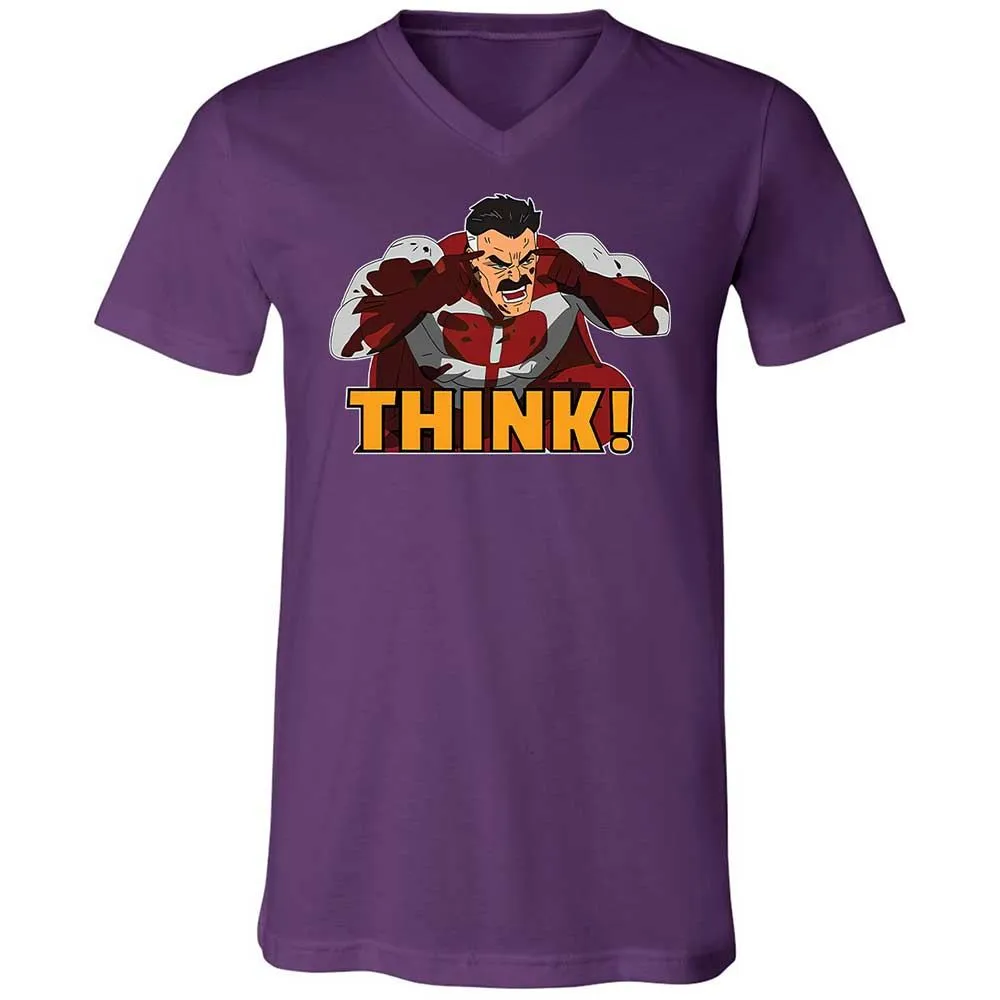 Unisex V-Neck T-Shirt - R68FZMJJ - Team Purple - 10