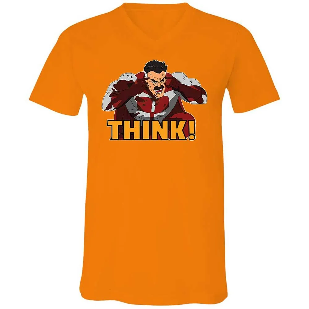 Unisex V-Neck T-Shirt - R68FZMJJ - Orange - 12