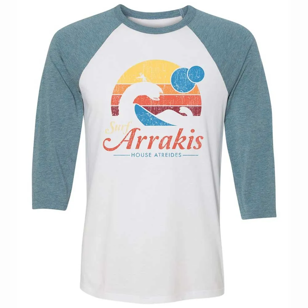 Unisex 3/4 Baseball Tee - QP913W1E - White/Denim - 3
