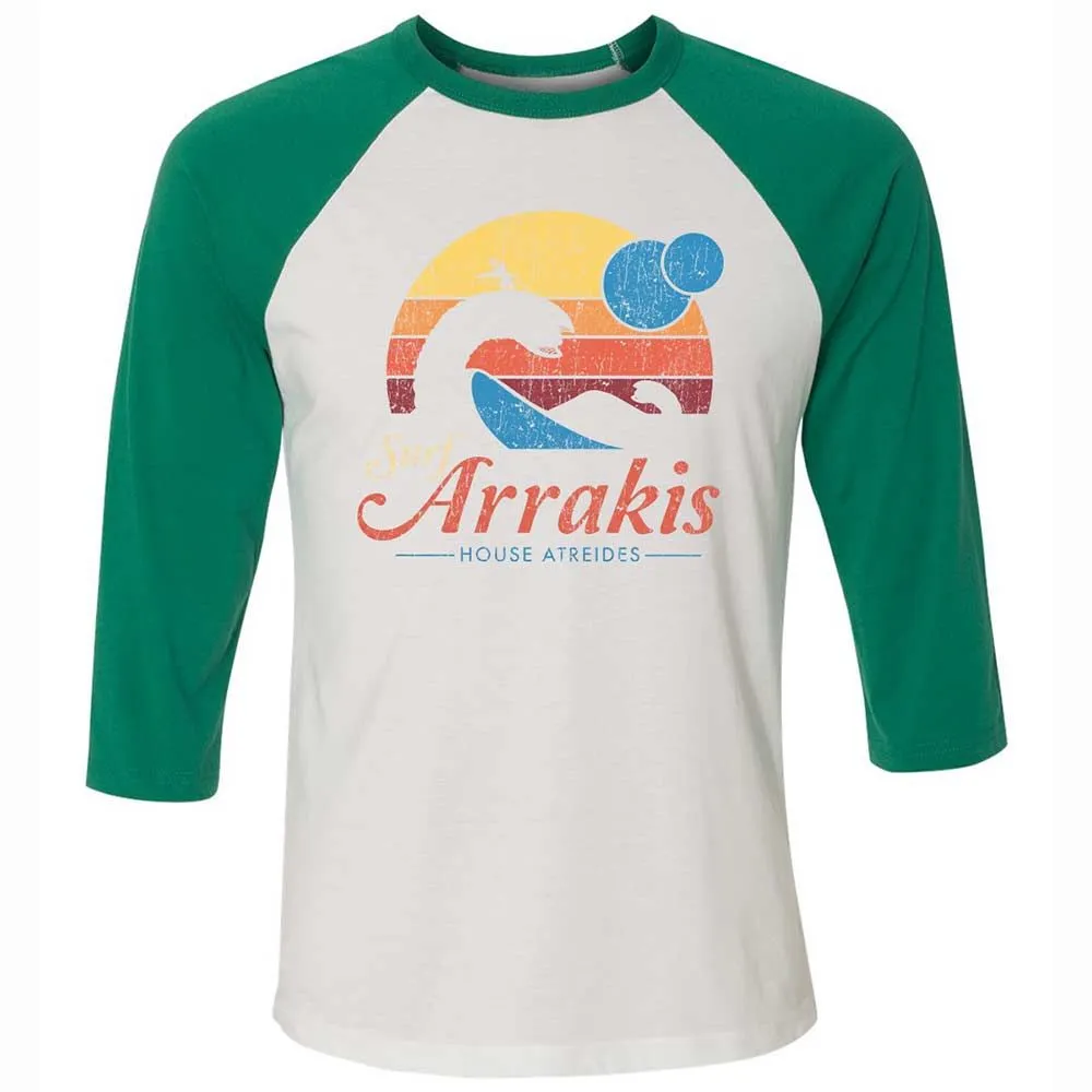 Unisex 3/4 Baseball Tee - QP913W1E - White/Kelly - 6