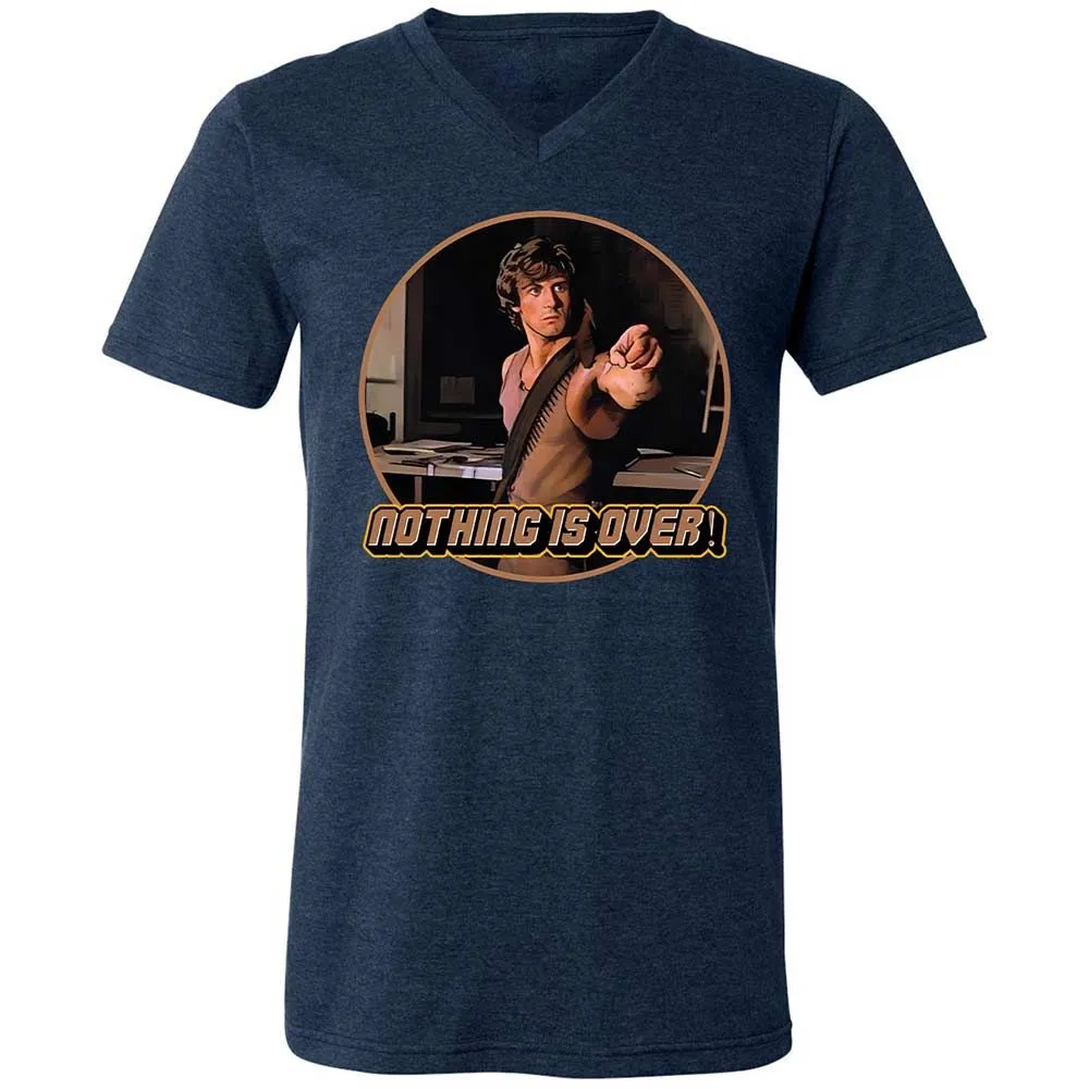Unisex V-Neck T-Shirt - MSABL1HT - Heather Navy - 3
