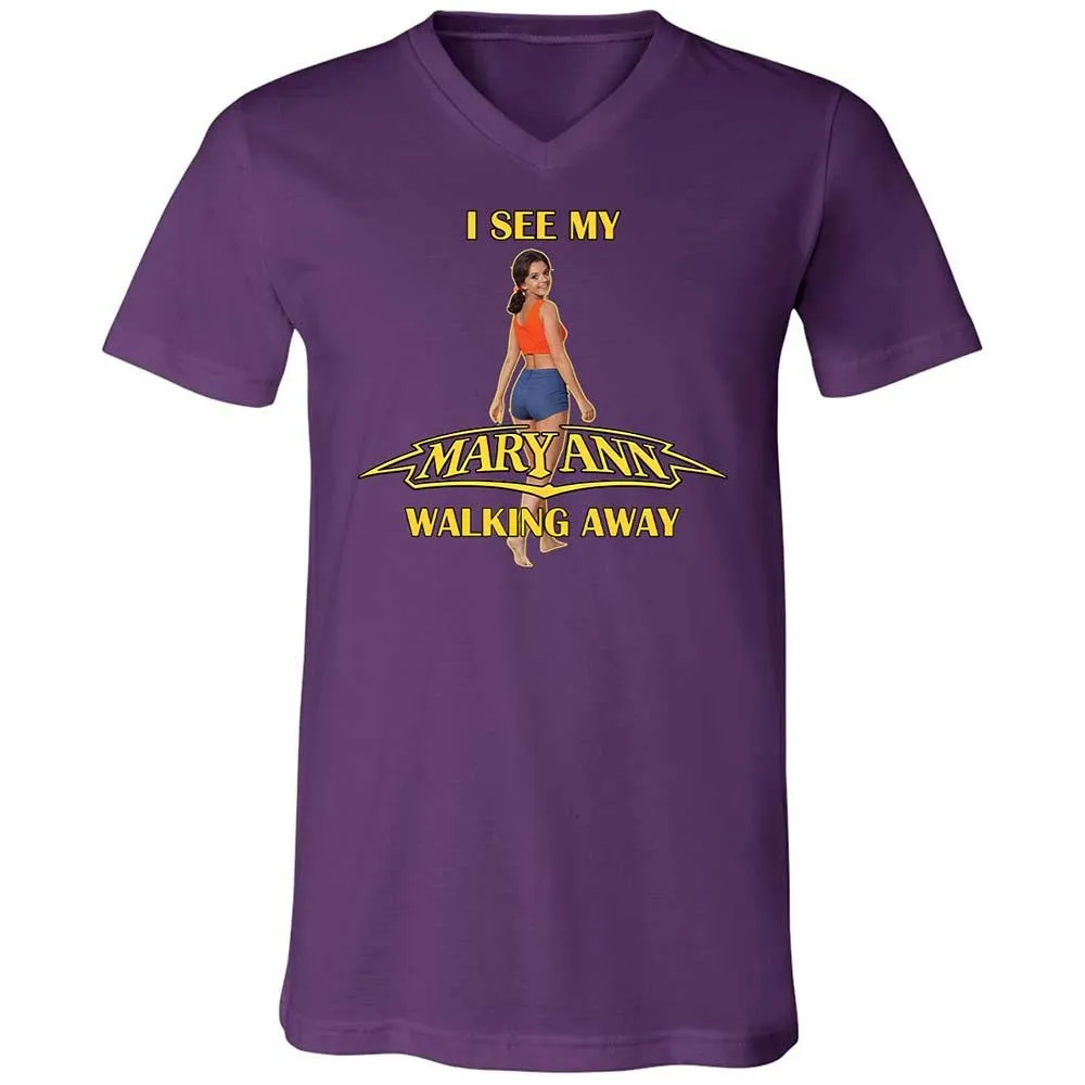 Unisex V-Neck T-Shirt - K8U6GMJ8 - Team Purple - 10