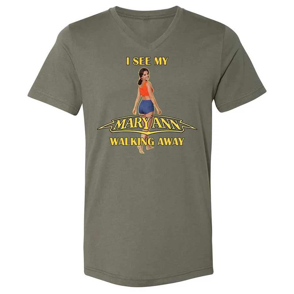 Unisex V-Neck T-Shirt - K8U6GMJ8 - Military Green - 11