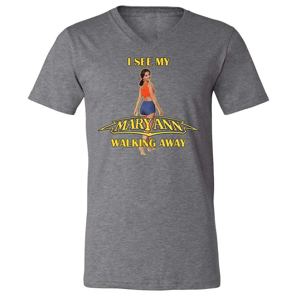 Unisex V-Neck T-Shirt - K8U6GMJ8 - Deep Heather - 14