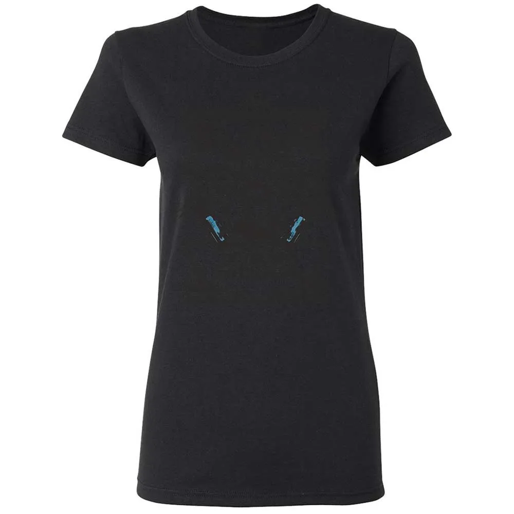 Women's T-Shirt - H2BKMZX5 - Black - 13