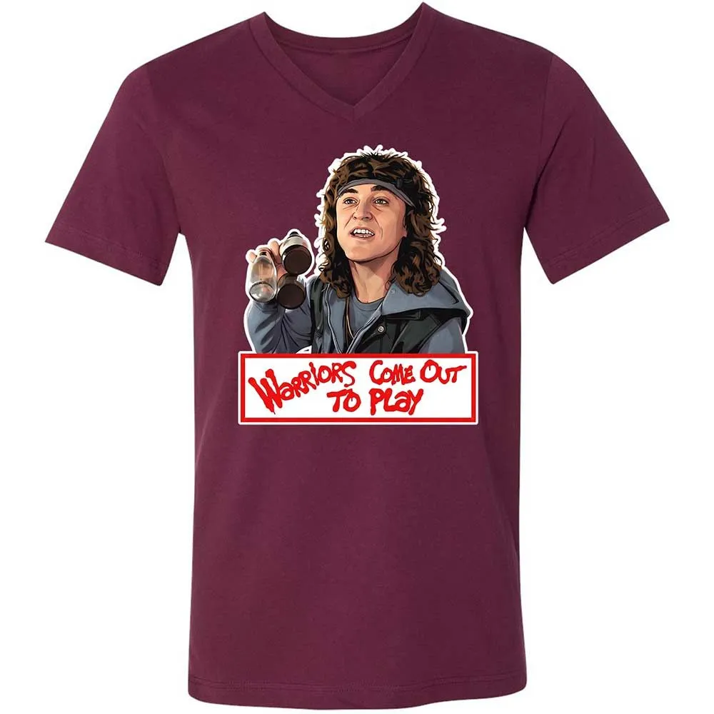 Unisex V-Neck T-Shirt - CEZQG2CL - Maroon - 8