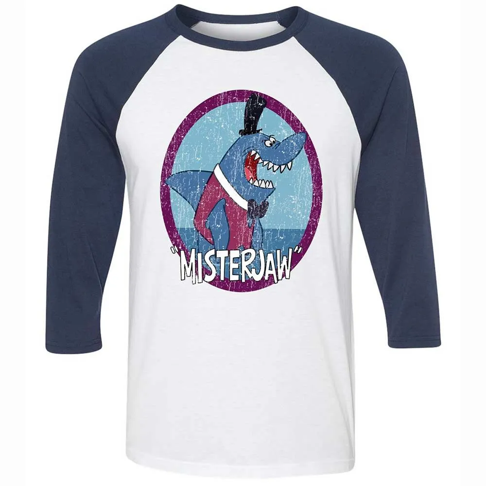 Unisex 3/4 Baseball Tee - SCRUTWT3 - White/Navy - 8