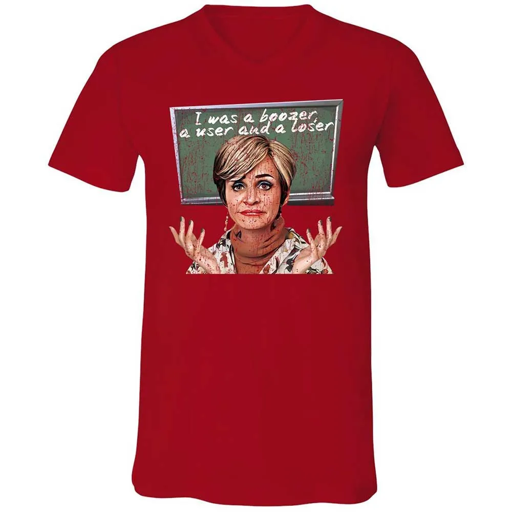 Unisex V-Neck T-Shirt - 6CY4NKKH - Red - 6