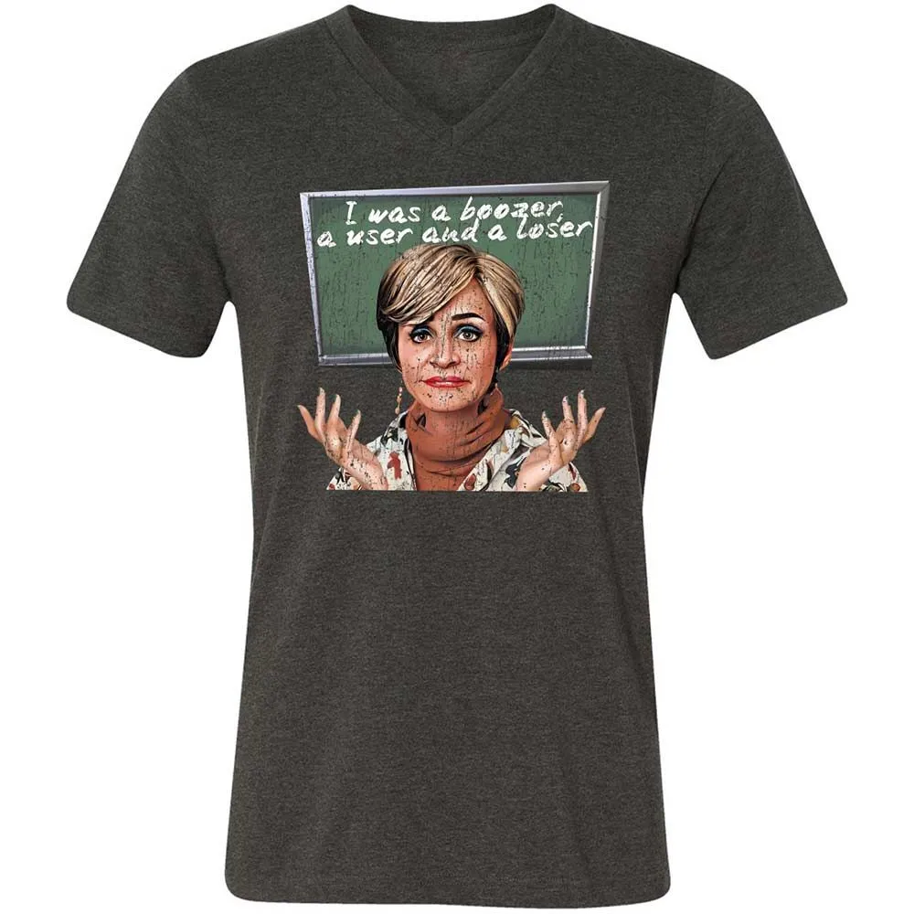 Unisex V-Neck T-Shirt - 6CY4NKKH - Dark Grey Heather - 9