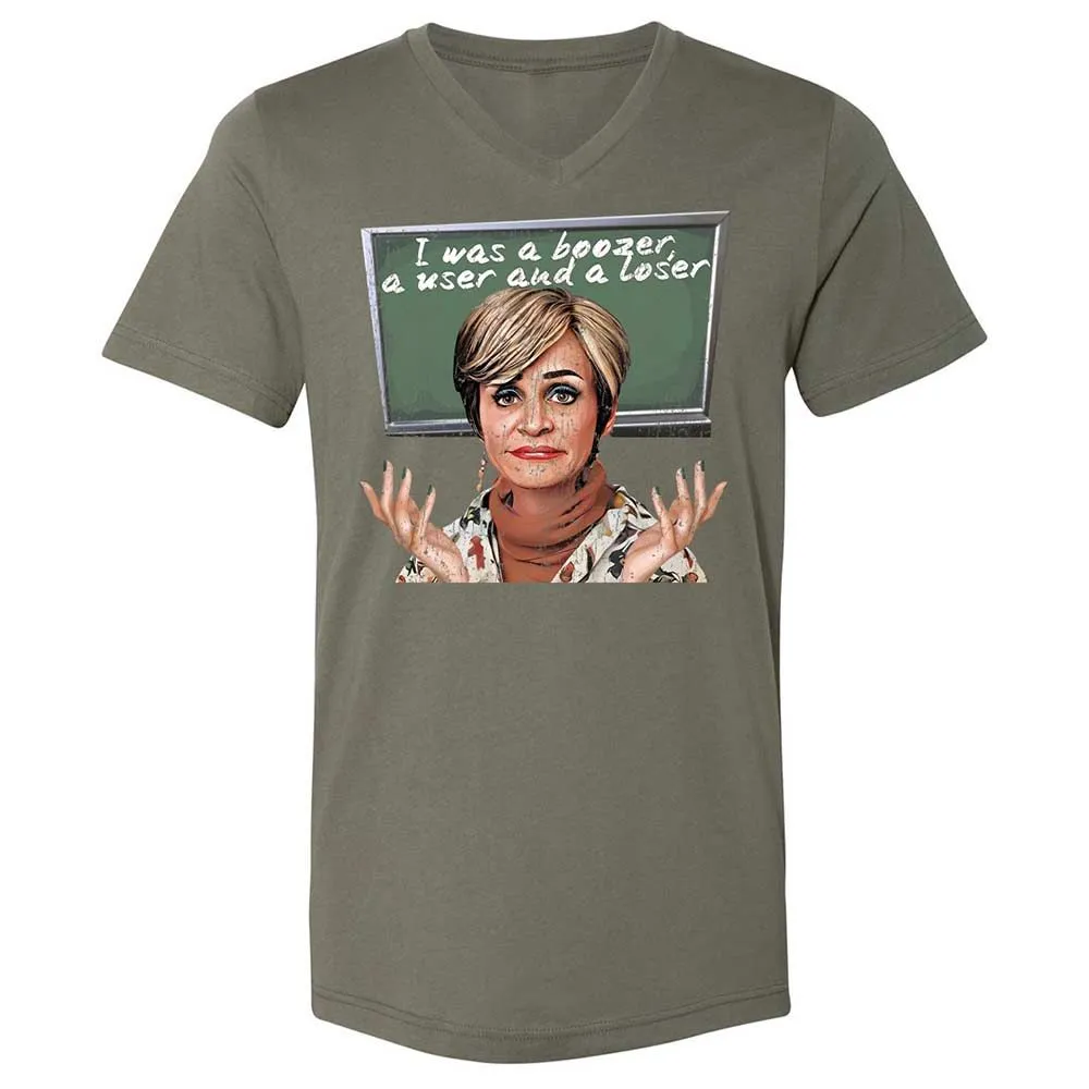 Unisex V-Neck T-Shirt - 6CY4NKKH - Military Green - 11