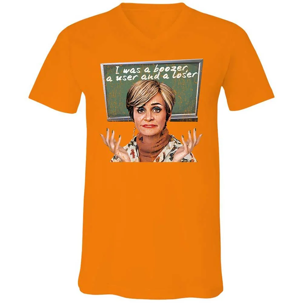 Unisex V-Neck T-Shirt - 6CY4NKKH - Orange - 12