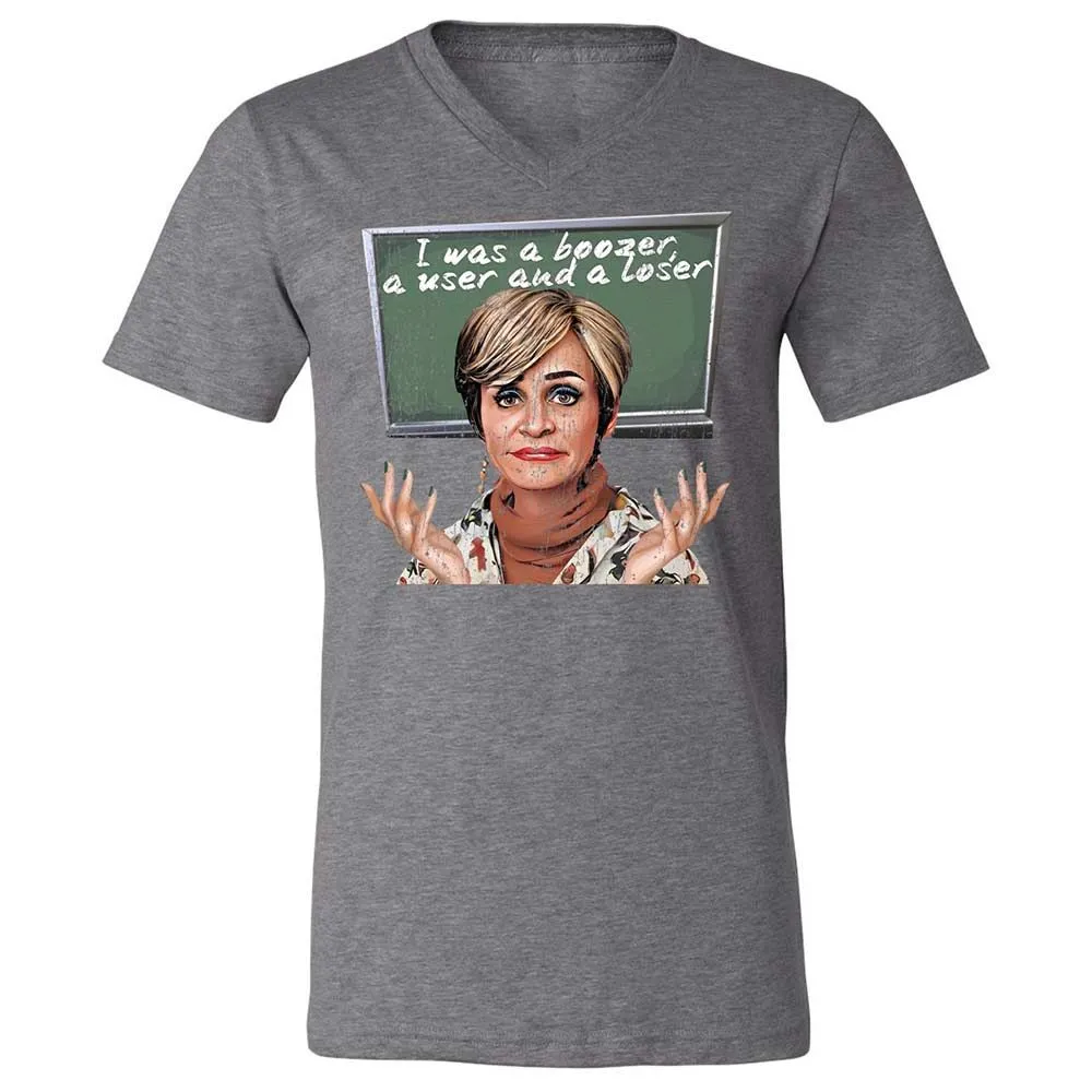 Unisex V-Neck T-Shirt - 6CY4NKKH - Deep Heather - 14
