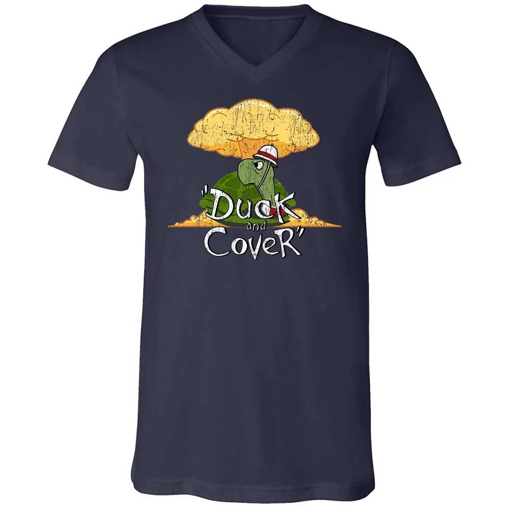 Unisex V-Neck T-Shirt - 36XJ19J9 - Navy - 2