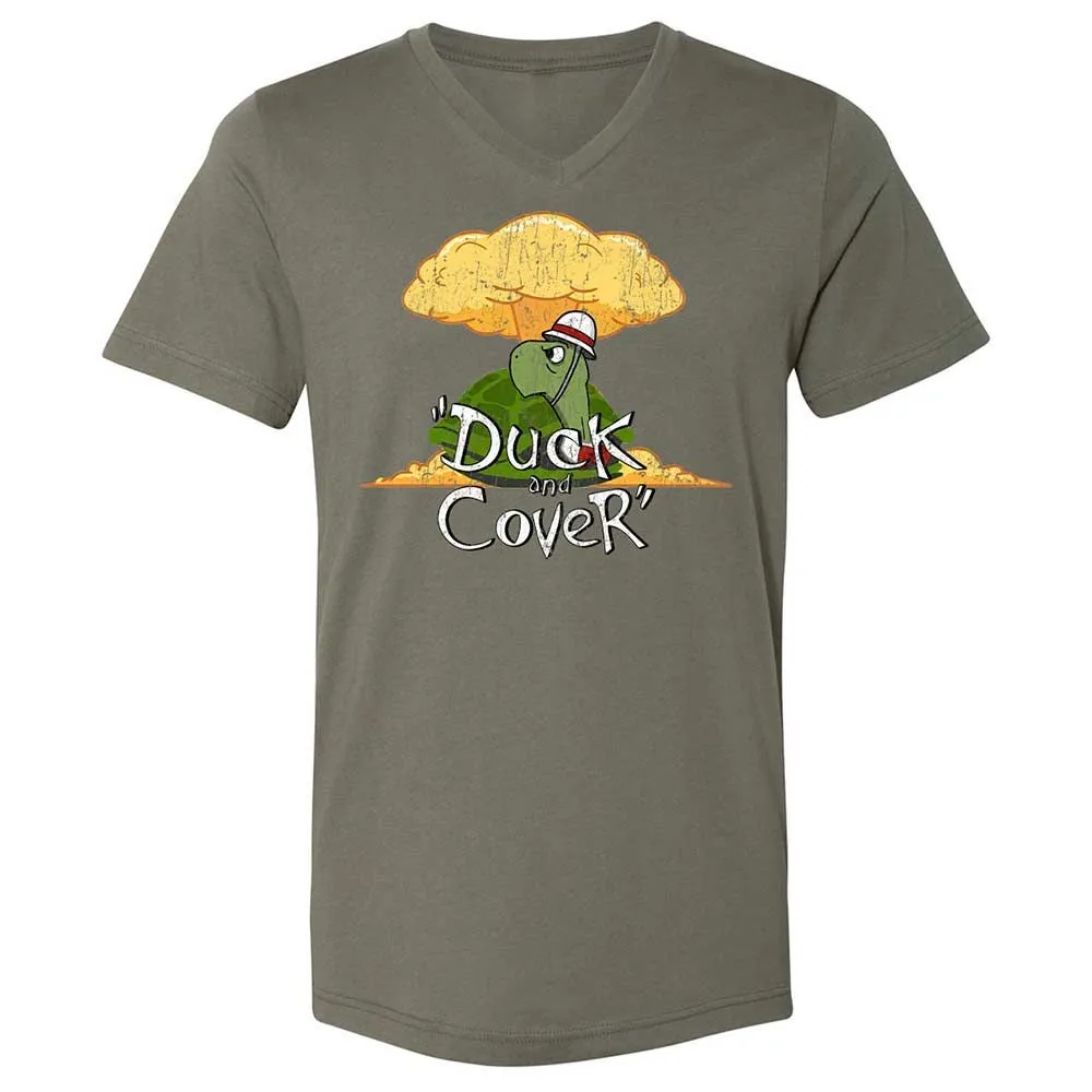 Unisex V-Neck T-Shirt - 36XJ19J9 - Military Green - 11
