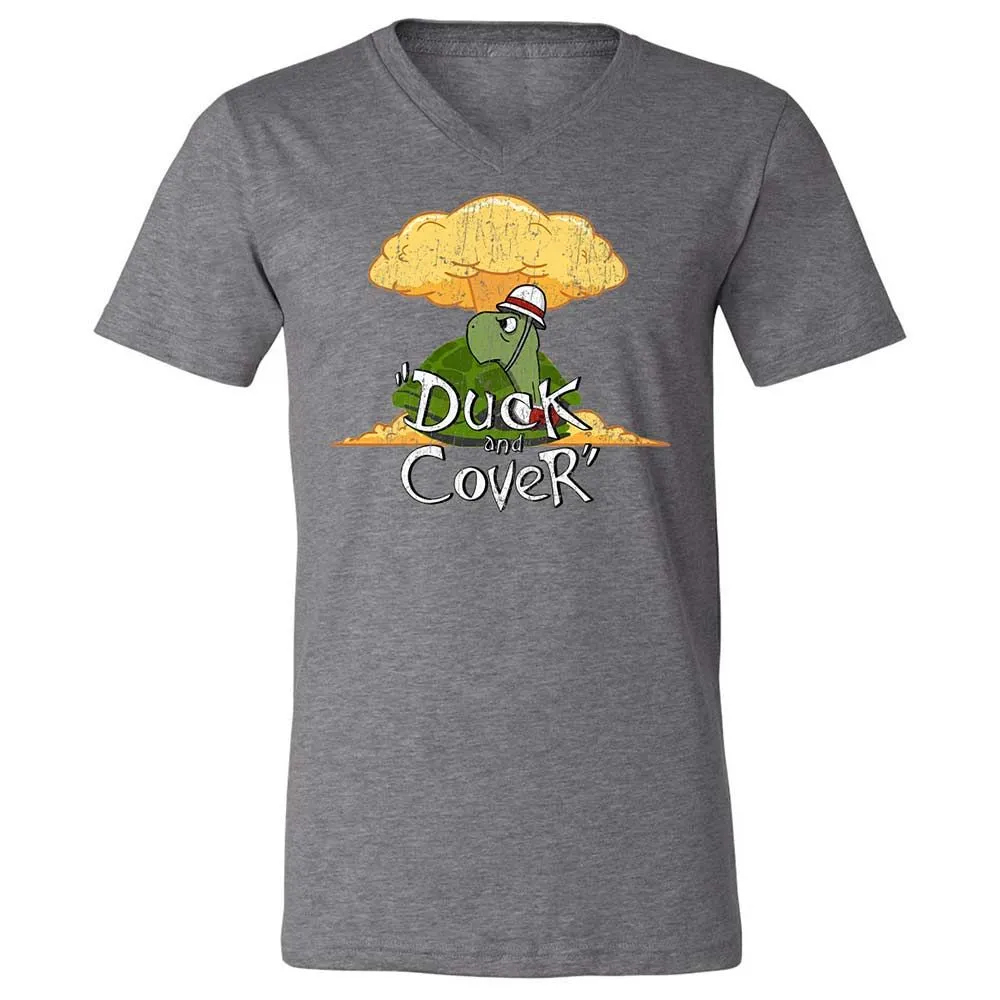 Unisex V-Neck T-Shirt - 36XJ19J9 - Deep Heather - 14