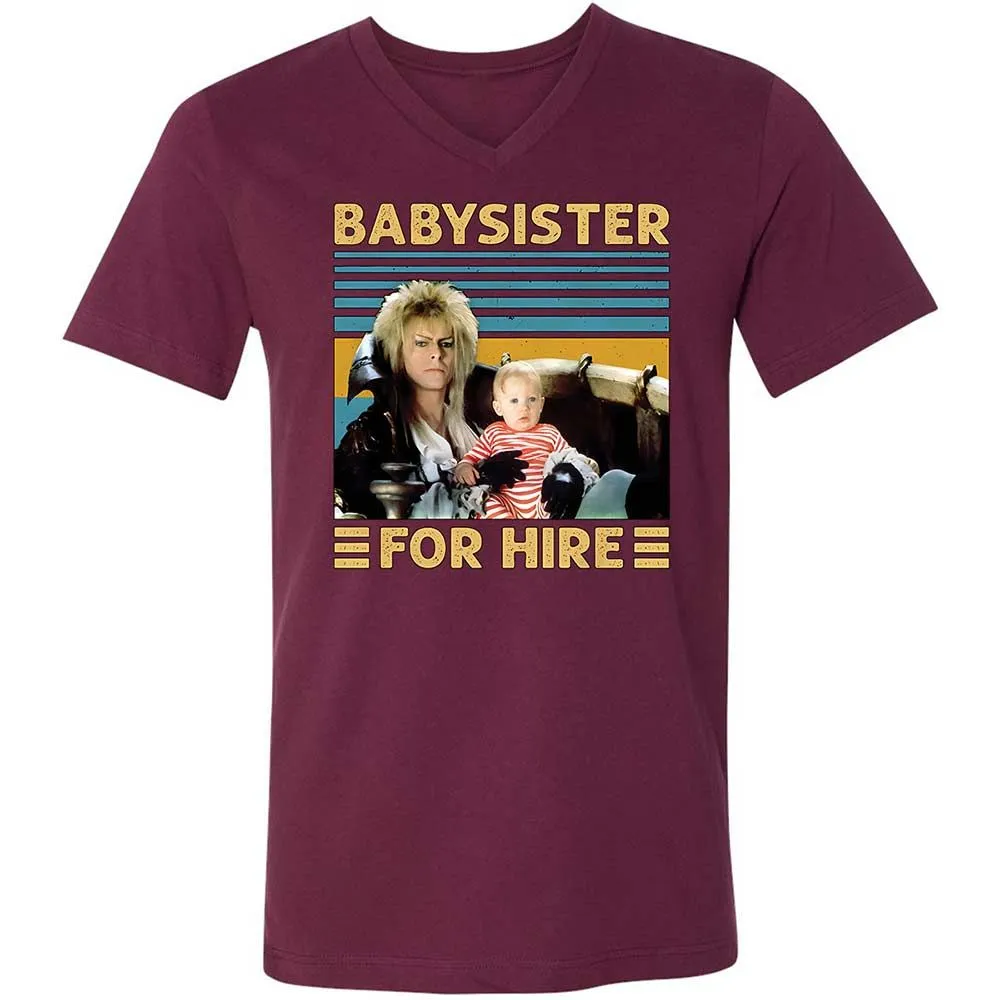 Unisex V-Neck T-Shirt - LZJPYWPX - Maroon - 8
