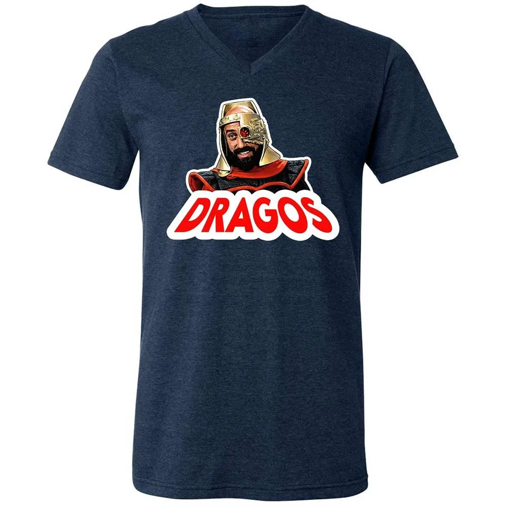 Unisex V-Neck T-Shirt - CNU6XPSE - Heather Navy - 3