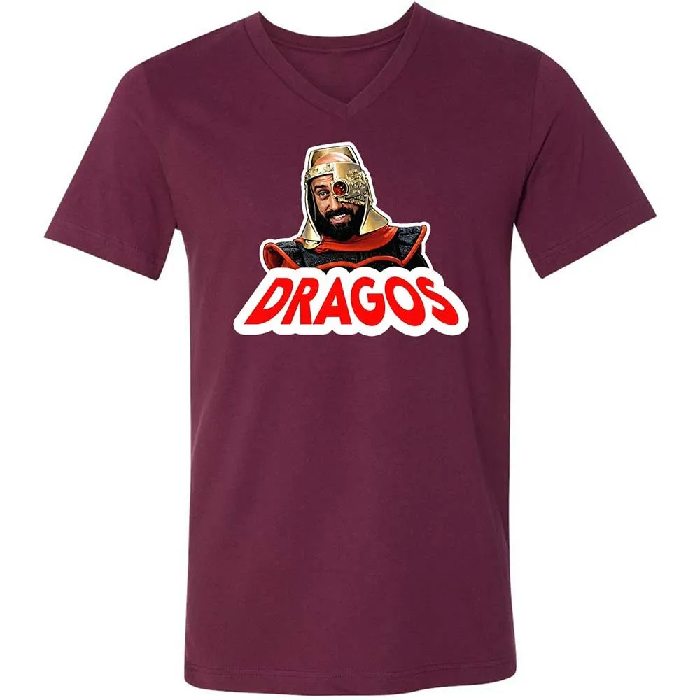 Unisex V-Neck T-Shirt - CNU6XPSE - Maroon - 8