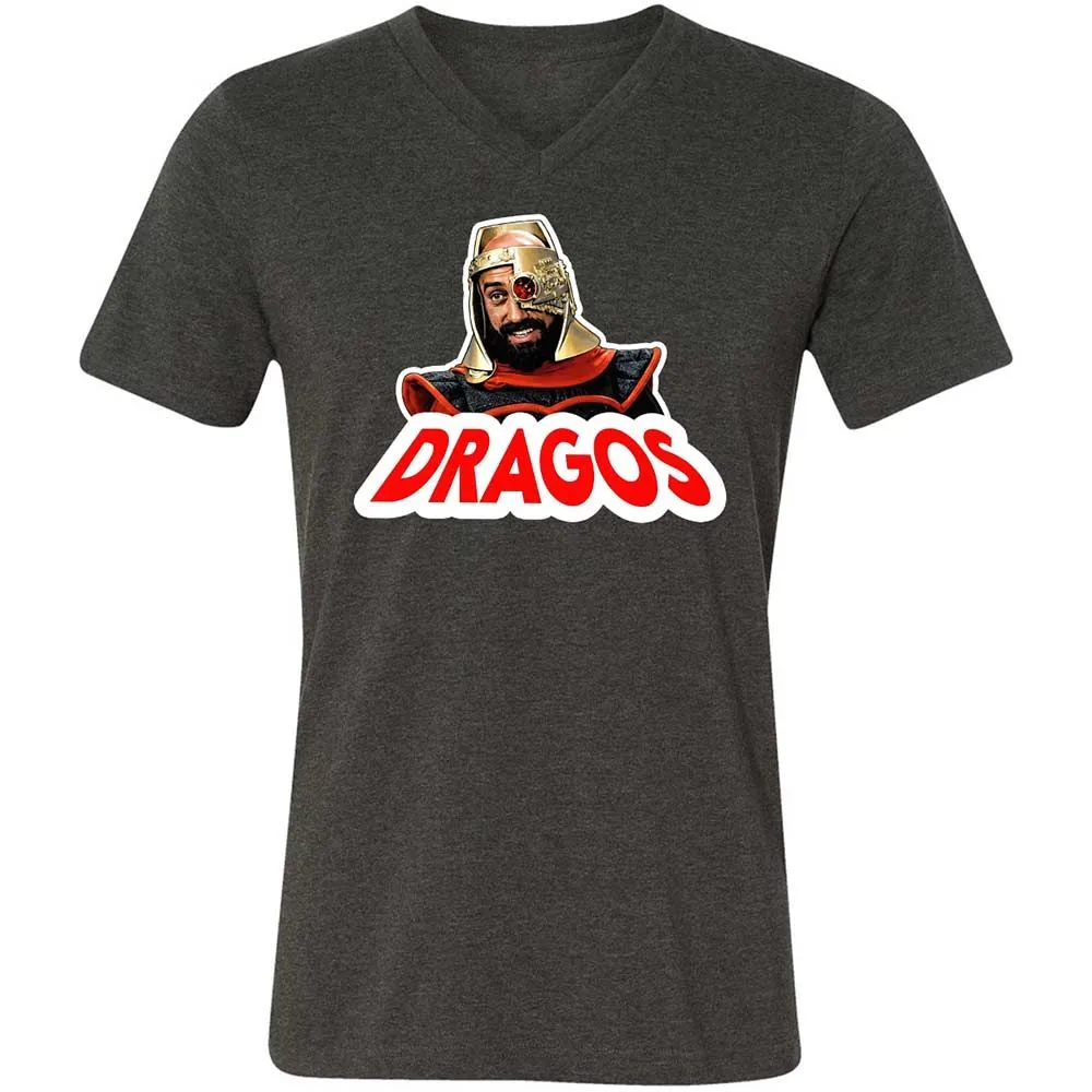 Unisex V-Neck T-Shirt - CNU6XPSE - Dark Grey Heather - 9
