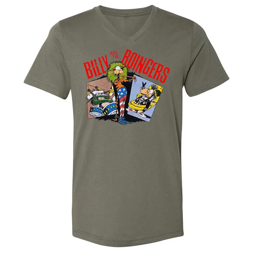 Unisex V-Neck T-Shirt - QX2GADAT - Military Green - 11