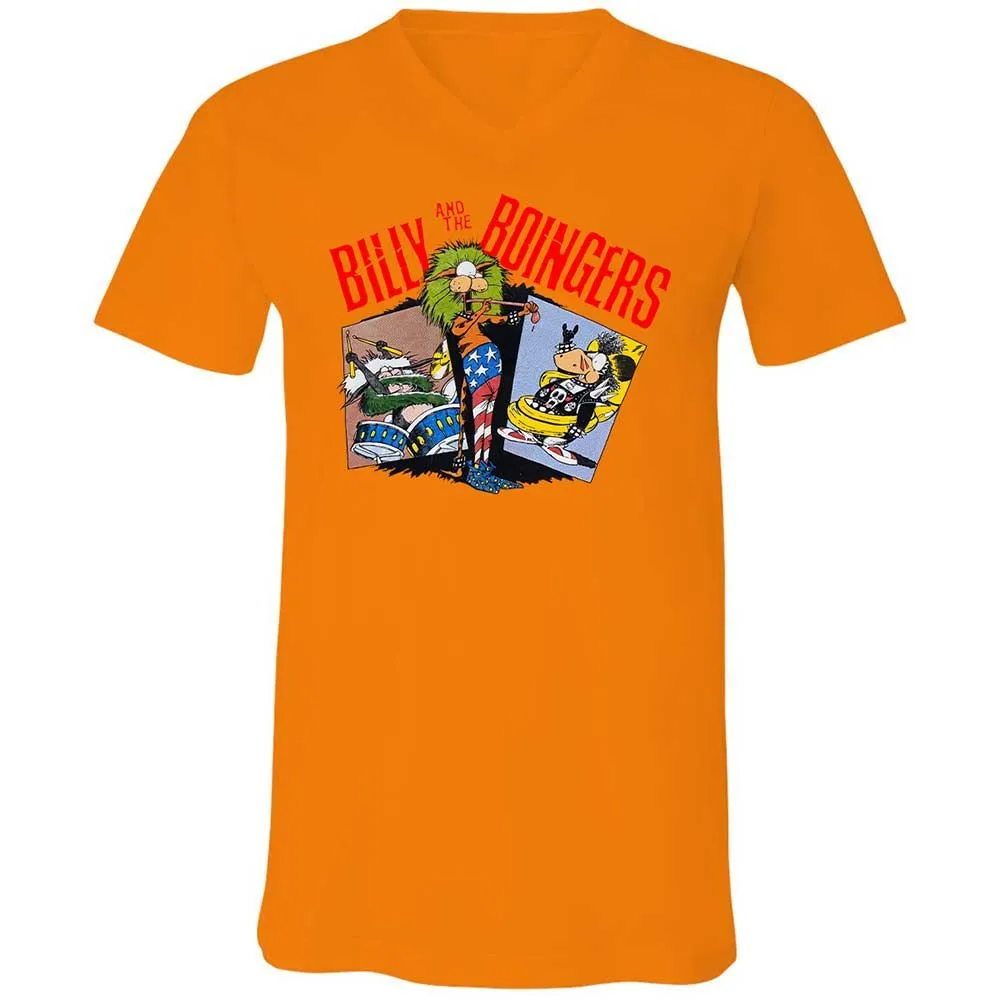 Unisex V-Neck T-Shirt - QX2GADAT - Orange - 12