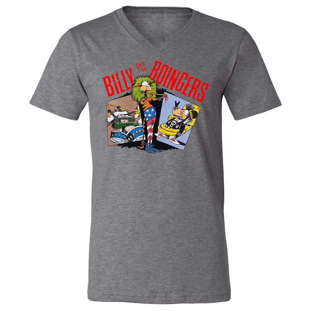 Unisex V-Neck T-Shirt - QX2GADAT - Deep Heather - 14