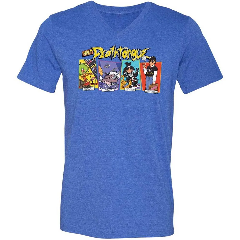 Unisex V-Neck T-Shirt - G6F9M4P6 - Heather True Royal - 5