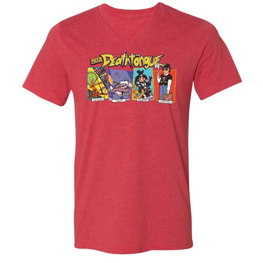 Unisex V-Neck T-Shirt - G6F9M4P6 - Heather Red - 7