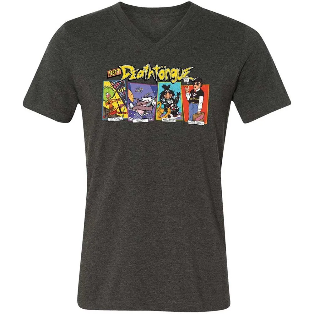 Unisex V-Neck T-Shirt - G6F9M4P6 - Dark Grey Heather - 9