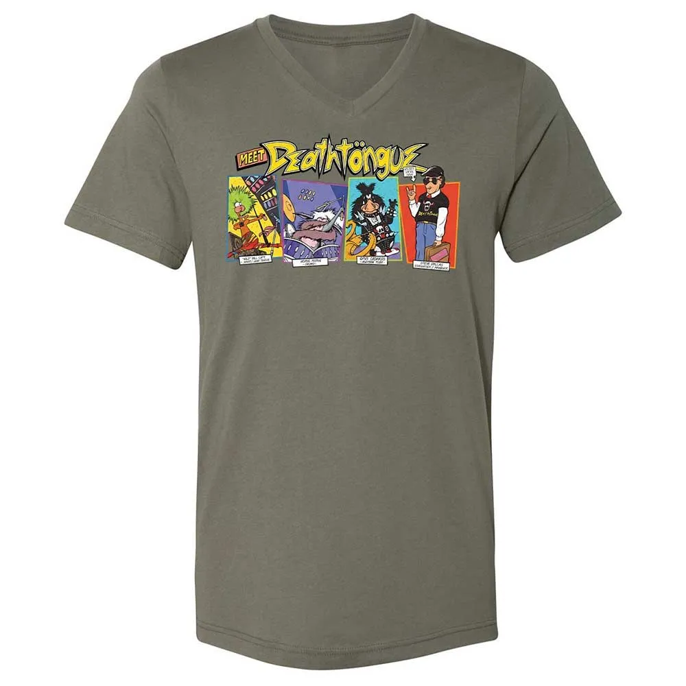 Unisex V-Neck T-Shirt - G6F9M4P6 - Military Green - 11
