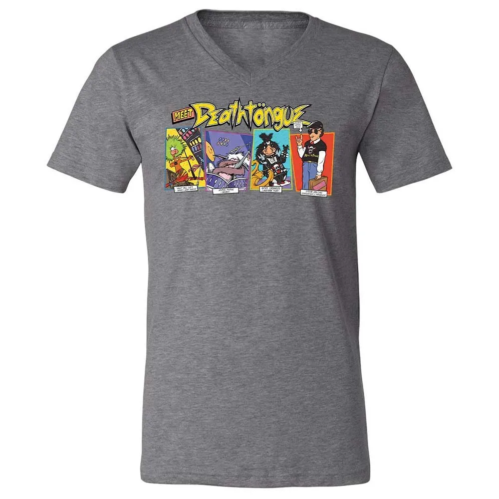 Unisex V-Neck T-Shirt - G6F9M4P6 - Deep Heather - 14