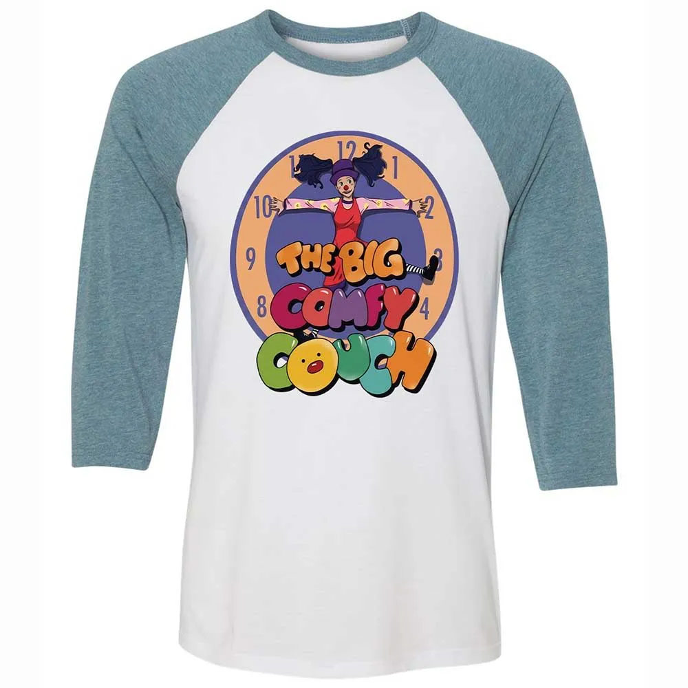Unisex 3/4 Baseball Tee - 4D3B2EBE - White/Denim - 3