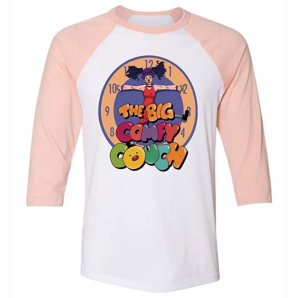 Unisex 3/4 Baseball Tee - 4D3B2EBE - White/Heather Peach - 5