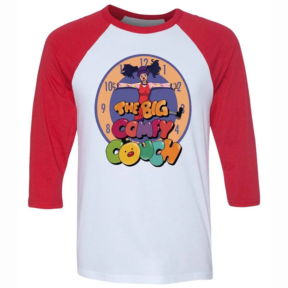 Unisex 3/4 Baseball Tee - 4D3B2EBE - White/Red - 9
